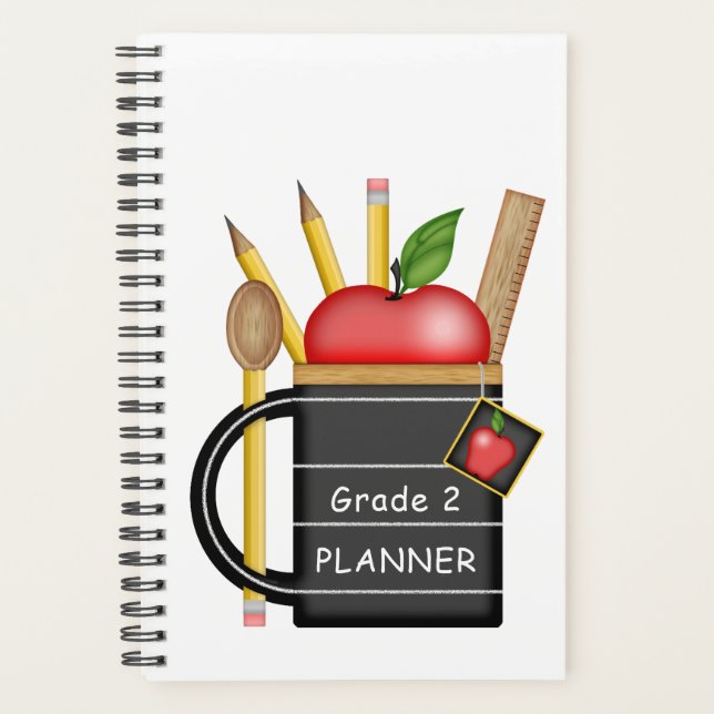Teacher's Apple Mug Custom Planner (Front)