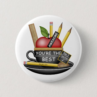 Teacher's Apple Teacup Button
