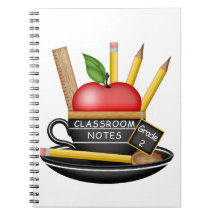 Teacher's Apple Teacup Custom Notebook