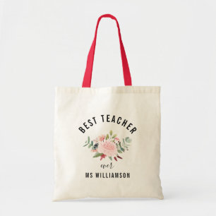 Teacher's Appreciation Best Teacher Personalised Tote Bag