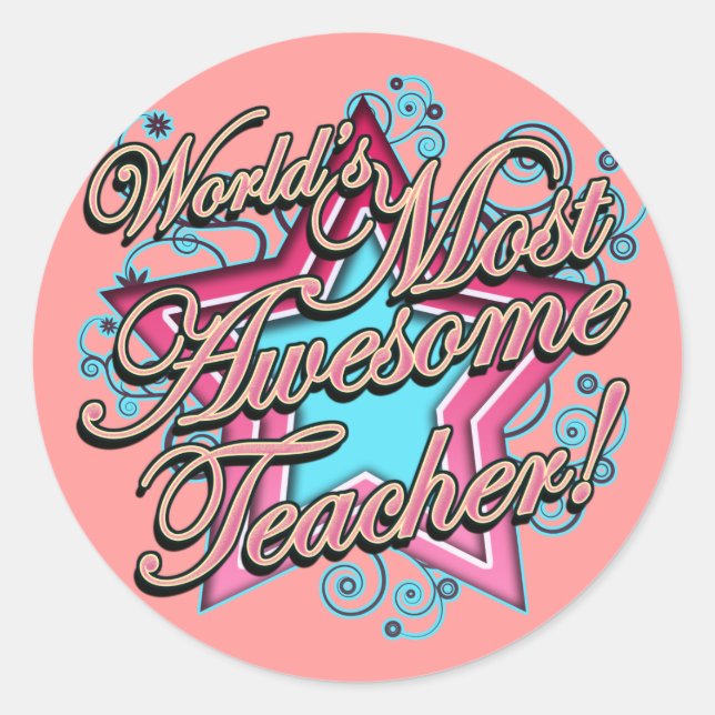 Teachers Appreciation Day Classic Round Sticker (Front)