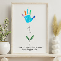 Teacher's Appreciation Day Handprint flower Art