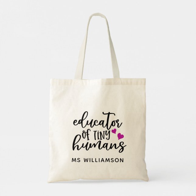 Teacher's Appreciation Personalised  Tote Bag Gift (Back)