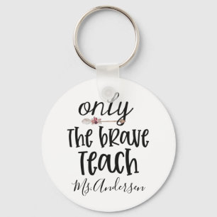 Teacher's Appreciation Personalized Tote Bag Gift Key Ring