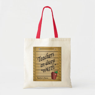 Teachers are always Write DIY Name Tote Bag
