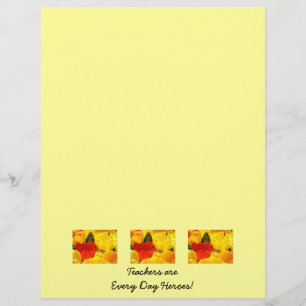 Teachers are Every Day Heroes! Leterhead paper