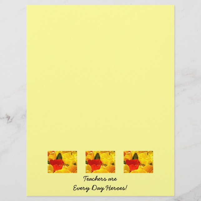 Teachers are Every Day Heroes! Leterhead paper (Front)