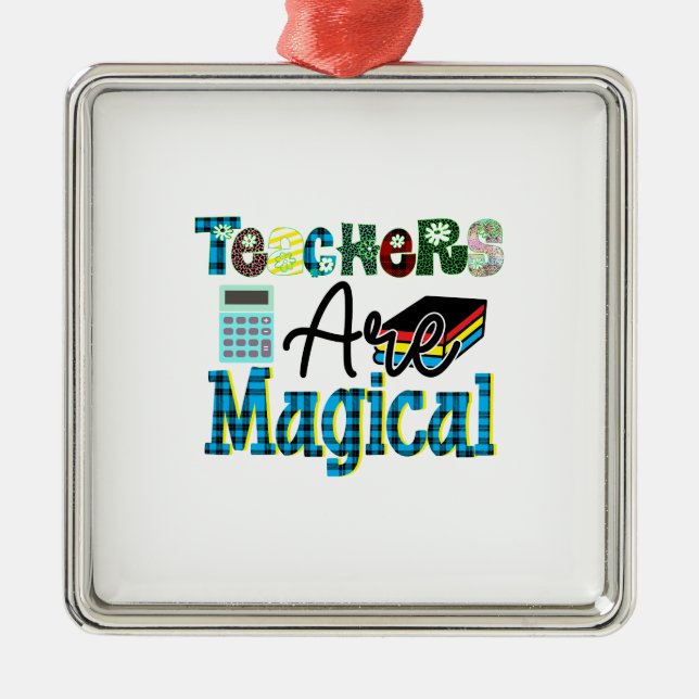 Teachers Are Magical Metal Tree Decoration (Front)