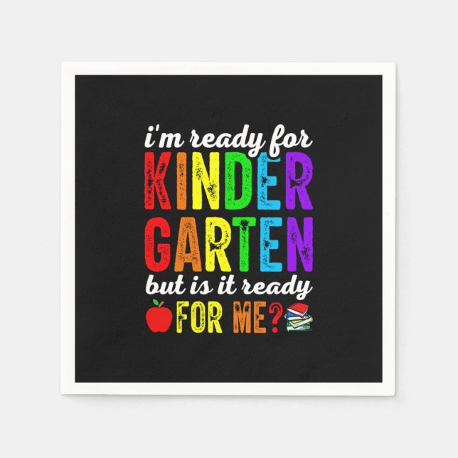 Teachers Are Ready For Kindergarten Napkin (Front)