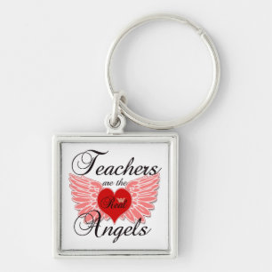 Teachers Are The Real Angels Key Ring
