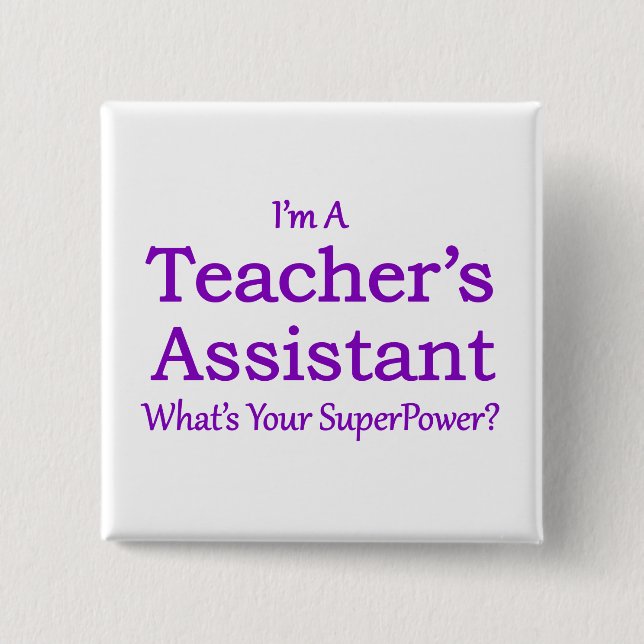 Teacher's Assistant 15 Cm Square Badge (Front)