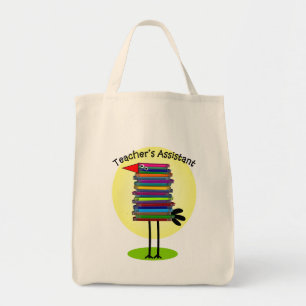 Teacher's Assistant "Book Bird" Design Tote Bag