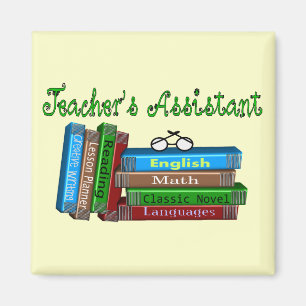 Teacher's Assistant Gifts "Stack of Books" Magnet