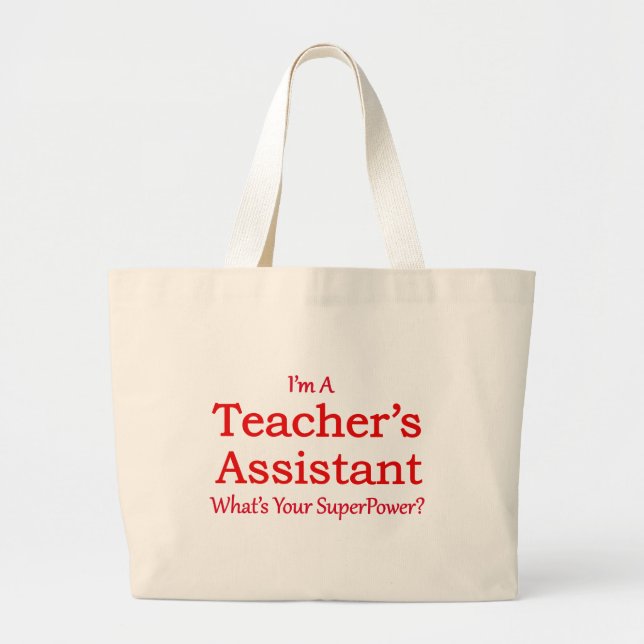 Teacher's Assistant Large Tote Bag (Front)