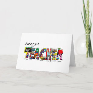 ***TEACHER'S ASSISTANT***THANKS & MERRY CHRISTMAS THANK YOU CARD