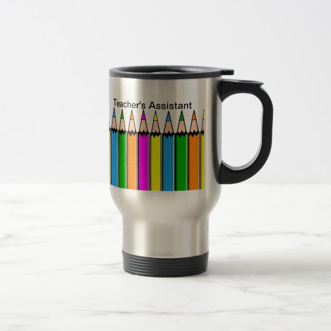 Teacher's Assistant Travel Mug Coloured Pencils (Right)