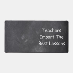 Teachers Best Lessons Chalkboard Class Decoration Desk Mat