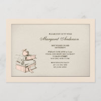 Teacher's Books Retirement Invitation