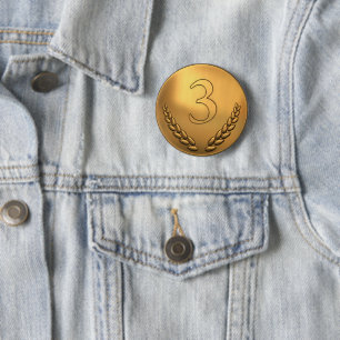 Teacher's Bronze 3rd Place Award 6 Cm Round Badge