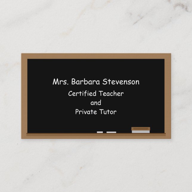 Teachers Chalkboard Business Card (Front)