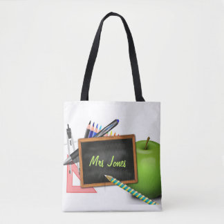 Teacher's Chalkboard Tote Bag