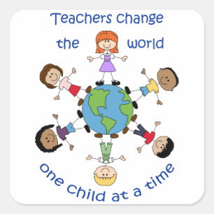 Teachers Change the World Square Sticker