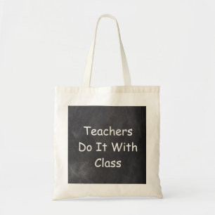 Teachers Class Chalkboard Design Gift Tote Bag