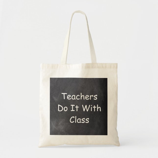 Teachers Class Chalkboard Design Gift Tote Bag (Front)