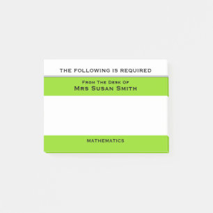 Teachers class notes Green Personalise