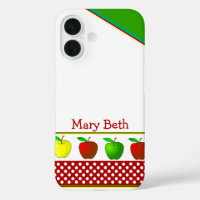 Teacher's Colourful Apples Custom Name