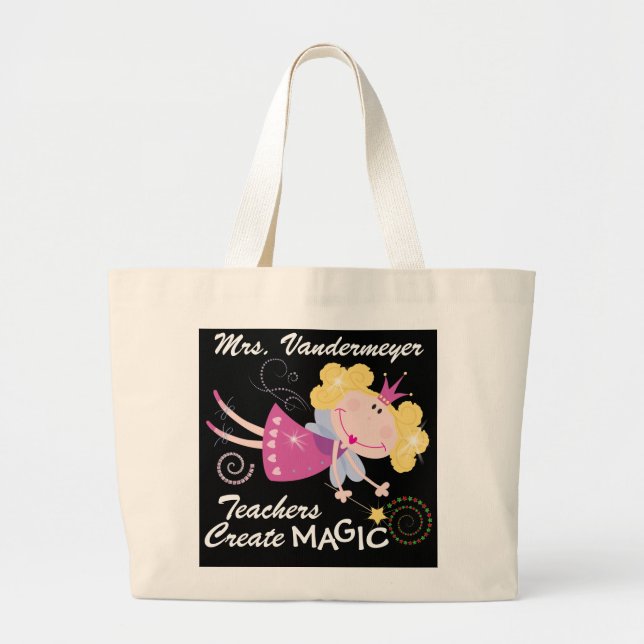Teachers Create Magic - SRF Large Tote Bag (Front)