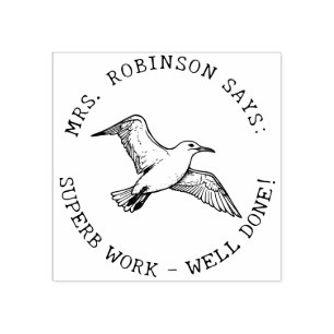 Teachers Create Your Own Albatross Superb Work Rubber Stamp