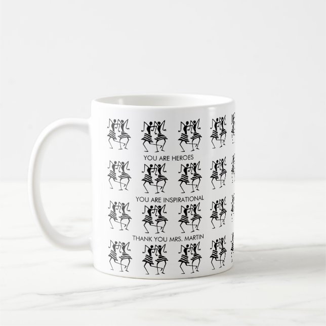 Teacher's, Cute Silhouette Dancers  Coffee Mug (Left)