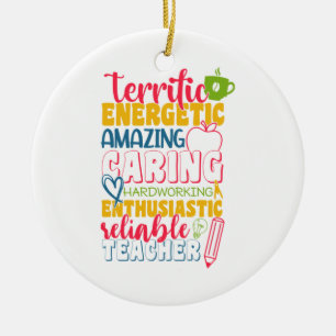 Teacher's Day Amazing Caring Teacher Ceramic Tree Decoration