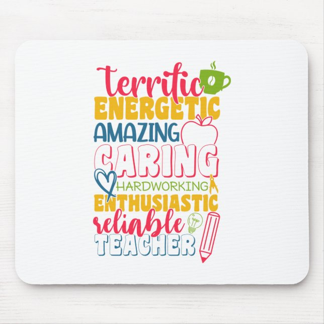 Teacher's Day Amazing Caring Teacher Mouse Pad (Front)