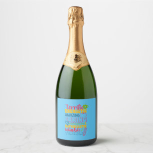 Teacher's Day Amazing Caring Teacher Sparkling Wine Label