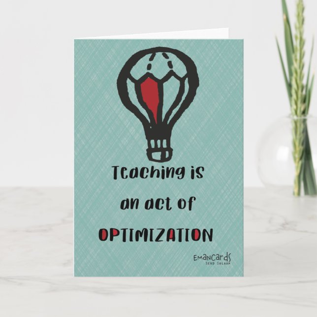 Teacher's Day Appreciation Simple Design Card (Front)