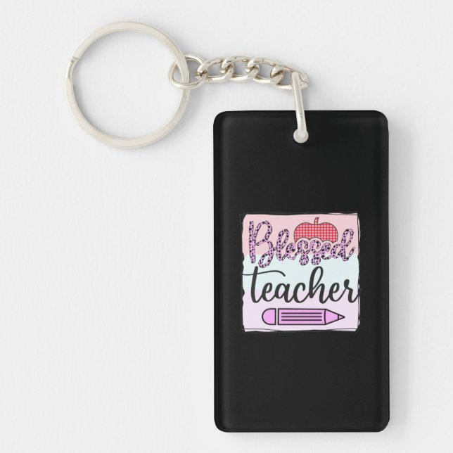 Teacher's Day Blessed Teacher Key Ring (Front)