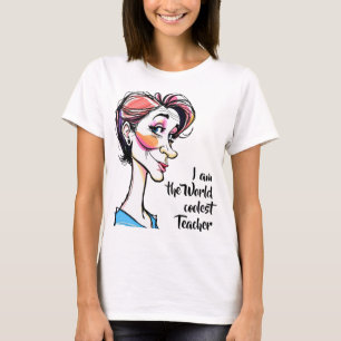 Teacher's Day Card - Funny Caricature 1 + text T-Shirt