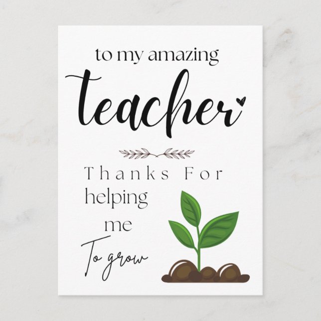 Teachers day gift postcard (Front)