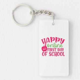 Teacher's Day Happy Online First Day Of School Key Ring