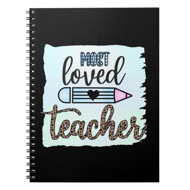 Teacher's Day Most Loved Teacher Notebook (Front)