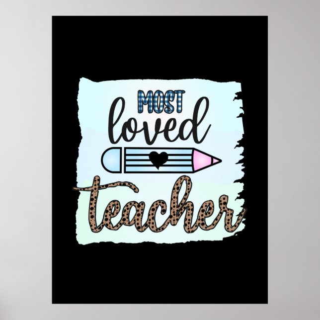Teacher's Day Most Loved Teacher Poster (Front)