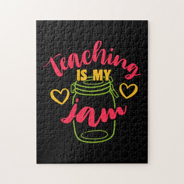 Teacher's Day Teaching Is My Jam Jigsaw Puzzle (Vertical)