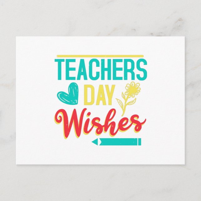 Teachers Day Wishes Postcard (Front)