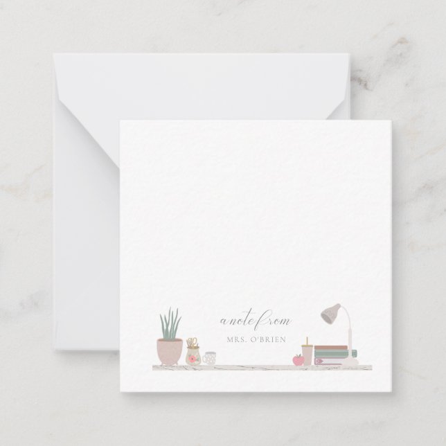 Teacher's Desk Card (Front)