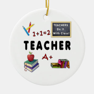 Teachers Do It With Class Ceramic Tree Decoration