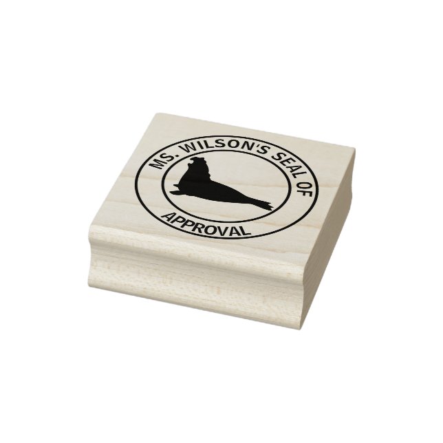 Teacher's Elephant Seal of Approval Rubber Stamp (Stamp)