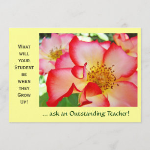Teacher's Event Invitations Awards Nature Roses