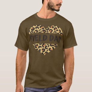 Teachers field day leopard heart last day of schoo T-Shirt